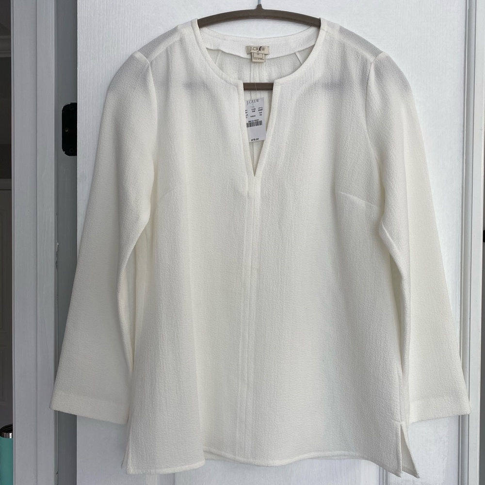 Off-white J. Crew v-neck blouse